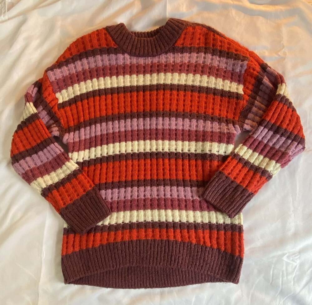 Gorpcore SO Striped Waffle Knit Sweater Size S Multicolor